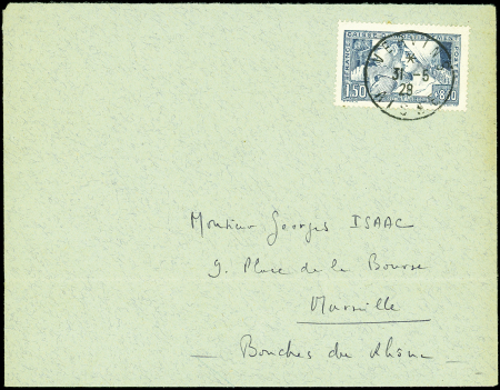 N°252 T I, obl. càd VERVINS 31/5/28 s. Env. pour Marseille, TB