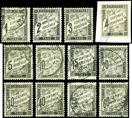 N°10/21, tous obl., TB