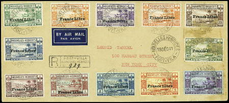 N°124/135 + N°124, 125, 127, 130, 132 sur lettre recommandée