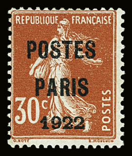 N°32 30c rouge, neuf  *, TB. Signé A. Brun