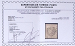 N°41A 4c gris, Report 1, position 10, obl. GC de Segonzac