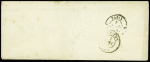 N°1 10 c. bistre-jaune en paire horizontale, sur lettre,