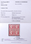 N°24 80c rose, en bloc de quatre, neuf */** 2 timbres