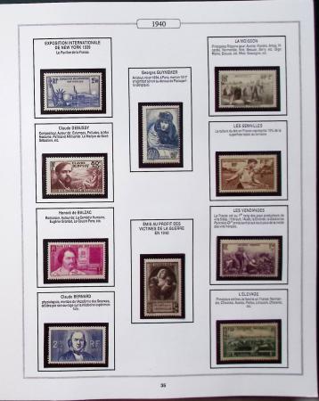 1950-2005, Collection de France en 6 volumes obl et