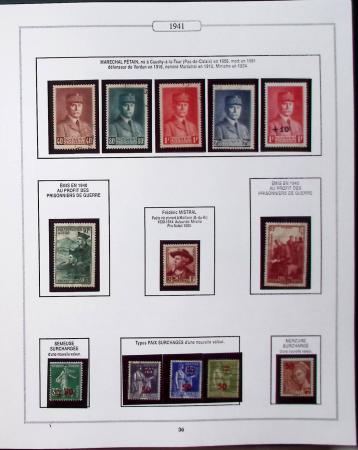 1950-2005, Collection de France en 6 volumes obl et