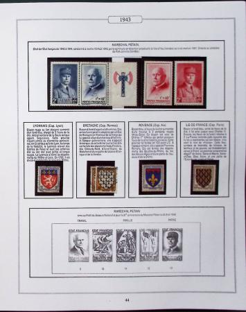 1950-2005, Collection de France en 6 volumes obl et