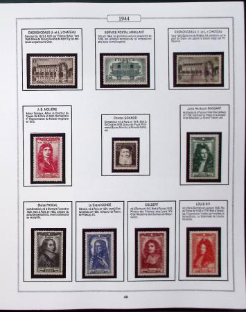 1950-2005, Collection de France en 6 volumes obl et