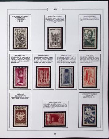 1950-2005, Collection de France en 6 volumes obl et
