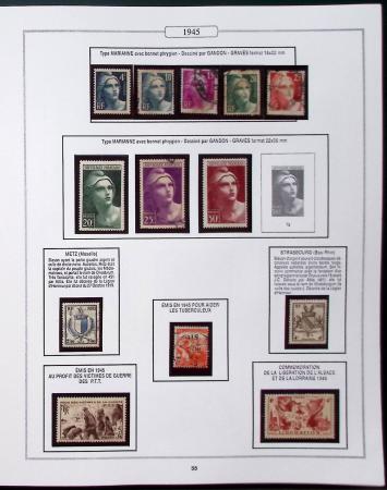 1950-2005, Collection de France en 6 volumes obl et