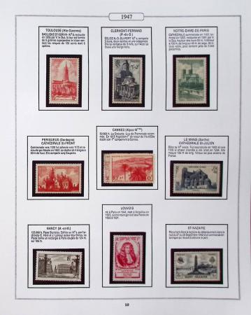 1950-2005, Collection de France en 6 volumes obl et