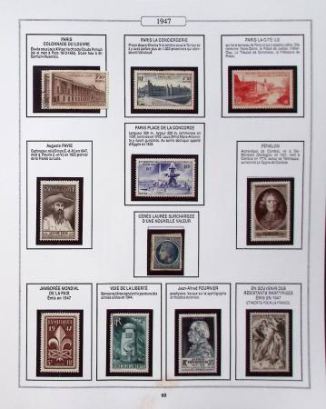 1950-2005, Collection de France en 6 volumes obl et