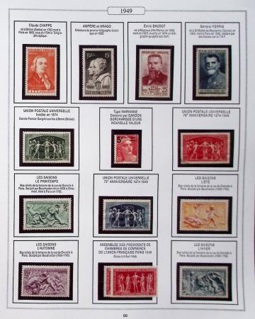 1950-2005, Collection de France en 6 volumes obl et