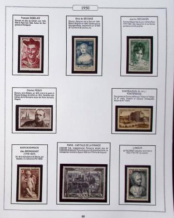 1950-2005, Collection de France en 6 volumes obl et
