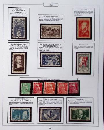 1950-2005, Collection de France en 6 volumes obl et