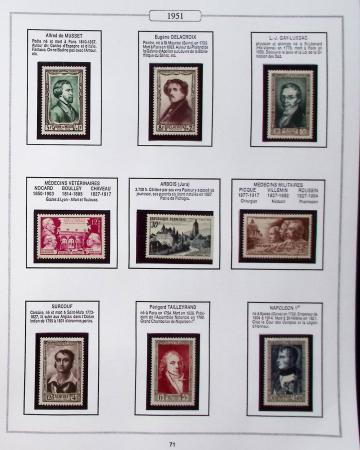 1950-2005, Collection de France en 6 volumes obl et