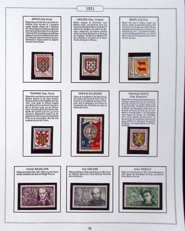 1950-2005, Collection de France en 6 volumes obl et