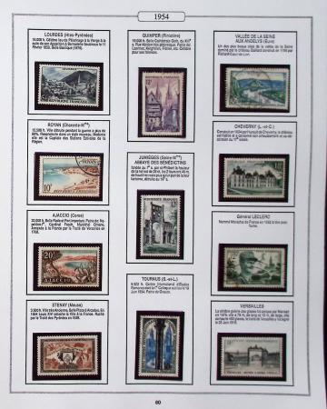 1950-2005, Collection de France en 6 volumes obl et