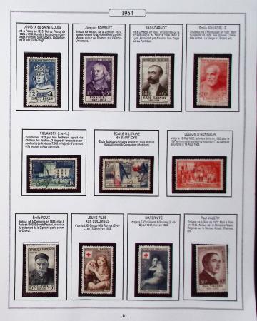 1950-2005, Collection de France en 6 volumes obl et