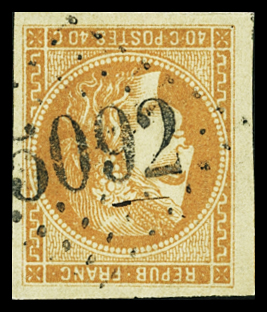 N°48 40c orange, obl. GC 5092 de Mersina (Bureau Français.à
