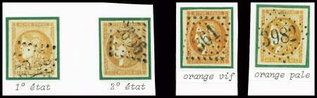 N°48 40c orange : jolie présentation avec 4 exemplaires