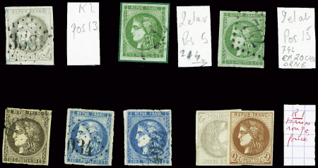 Sélection avec n°41B, 42B x2, 48B x2, 47, tous obl.