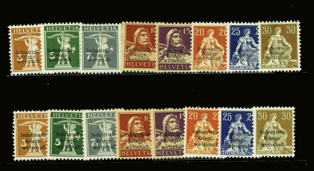 N°1-15 + 12I   "Industrielle Kriegswirtschaft" 1918;