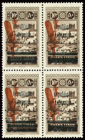 POSTE AERIENNE n°28b 10pi brun-lilas, variété double