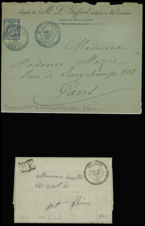 1810-1895, Anciens lots de VO de lettres du CANTAL,