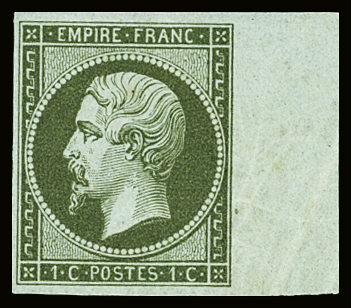 N°11 1c olive, neuf **, éclat de gomme, TB.