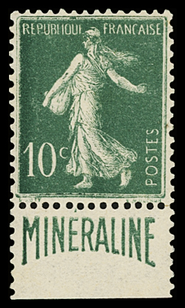 N°188A 10c vert, Mineraline, neuf **, TB. Signé A.