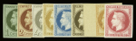 Série complète des 8 valeurs (n°25c, 26f, 27Be, 28Aa,