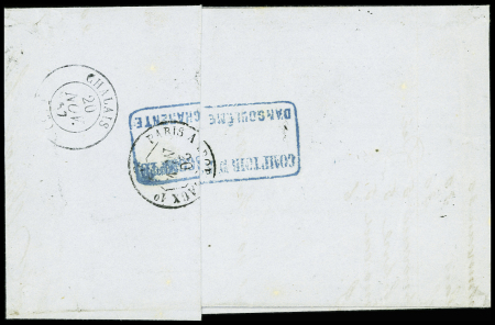 N°17A 80c carmin obl. PC sur lettre d'Angoulême 20