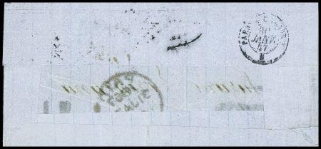 N°17A 80c carmin obl. losange C sur lettre de Paris