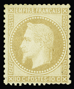 N°28B 10c bistre Type II, neuf * (gno), TB