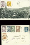 10 plis concernant Rouen dont n°138 obl hex "Rouen-aviation Seine-Infre " (24.6.10) sur porte-timbre du meeting, Rouen aviation 1922 et 1923 avec les vignettes, 3 lettres Air Bleu.