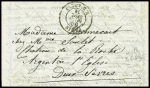 Lettre avec CAD taxe "Paris R. d'Antin 30c" (24 sept