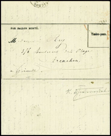 Gazette des Absents n°11 (26 nov 70), timbre décollé par immersion avec CAD d'arrivée partiel Arcachon (Le Jacquard). Signé Djismardahos. TB