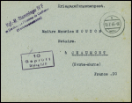 Lettre en franchise avec griffe violette "KGF M. Stammlager - service de l'homme de confiance (Vertrauensmann)" (1943). TB