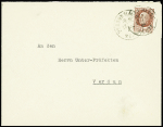 N°517 obl. Verdun-s-Meuse (1942) sur lettre avec au verso griffe bleue "Wirtschaftsoberleitung IV Nancy bei der Feldkommandantur 591 Nancy der Kreislandwirt in Verdun". Jolie pièce