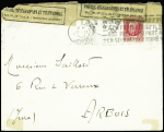 N°516 obl. Paris RP départ (12.2.42) sur lettre pour Arbois (Jura) avec au verso griffe noire douanière allemande "Zollgrenschutz Frankreich bezirkzollkommissar 6 Arbois". Rare et TB