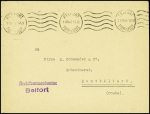 Lettre en franchise avec obl. Mec de Belfort (1942) + griffe violette "Kreiskommandantur Belfort". Jolie pièce
