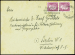 Allemagne n°709 obl. Munchen (9.1.45) sur lettre adressée à Joseph Goebbels ministre de la propagande à Berlin. TB
