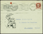 N°517 obl mec "Annecy RP Haute Savoie" (13.8.44) sur lettre à en-tête illustrée "Croix-Rouge suisse secours aux enfants Annecy". TB