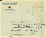 Lettre en franchise d'Alger (1943) à en-tête avec "Croix Rouge française délégation générale pour l'Algérie prisonniers de guerre recherches - renseignements 7 boulevard Carnot"