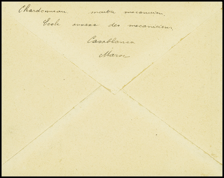 N°655 en paire obl CAD "Poste navale bureau n°56" (1946 - Casablanca) sur lettre recommandée. TB