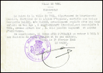 Entier CP 80c Pétain obl Toul (1942) avec timbres-taxe n°33 + 37 obl Saint Chamant Corrèze, avec certificat de la mairie de Toul concernant le retour d'une réfugiée et visa