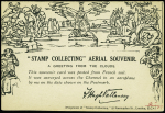 Carte par avion "Stamp collecting aerial souvenir" pour Londres avec CAD "Field post office S.20" affr. N°138 obl Paris 8 (4.3.1919), rare et TB