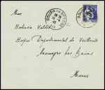 FM n°10 obl CAD "Bourg en Bresse Ain" (18.4.40) sur lettre. TB