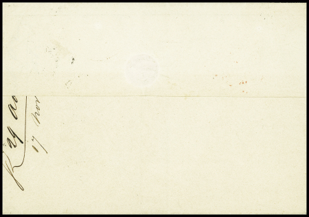 N°16 + 17B, piquage Susse, obl étoile muette + CAD T15 "(J) Paris (J) 60" (1862) sur lettre pour Valparaiso avec transit Panama au recto. RR et TB
