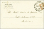 Uruguay n°144 (replié) obl CAD "Montevideo Uruguay agencia maritima" (14.12.1903) sur carte postale représentant le paquebot Tijuca qui ramena l'expédition suédoise de Nordenskjold